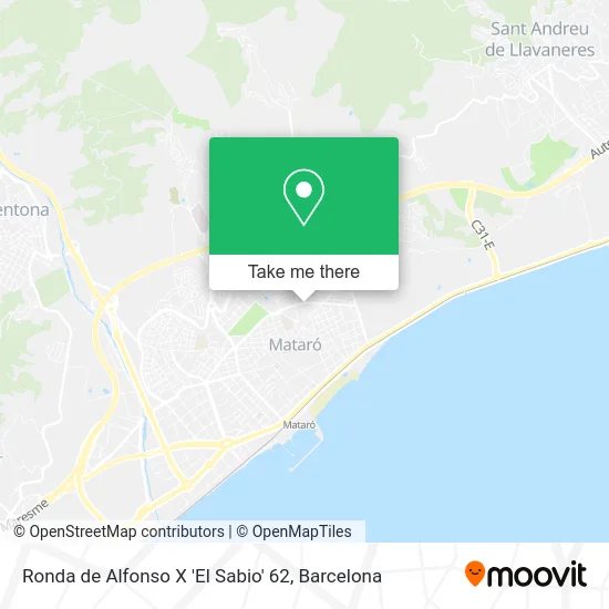 Ronda de Alfonso X 'El Sabio' 62 map