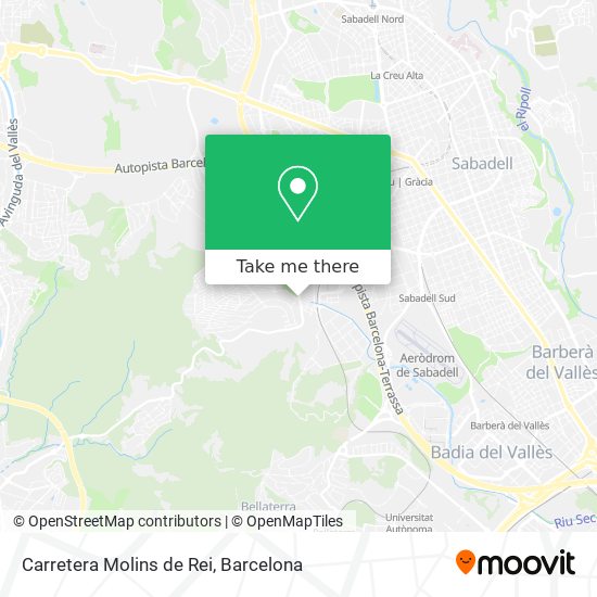 Carretera Molins de Rei map