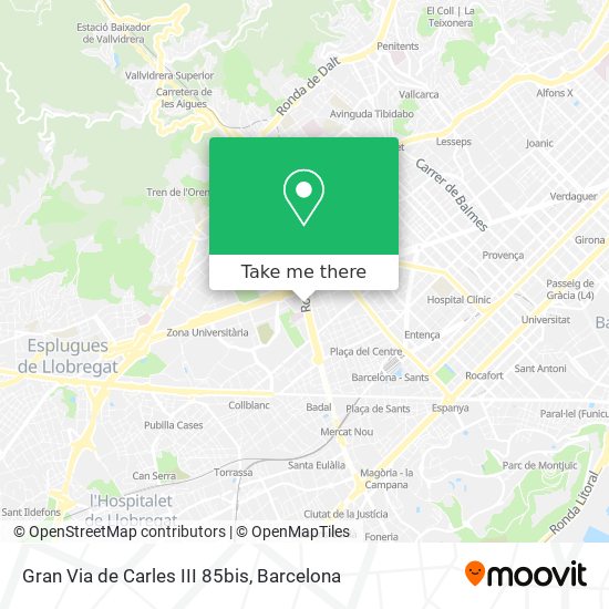 Gran Via de Carles III 85bis map