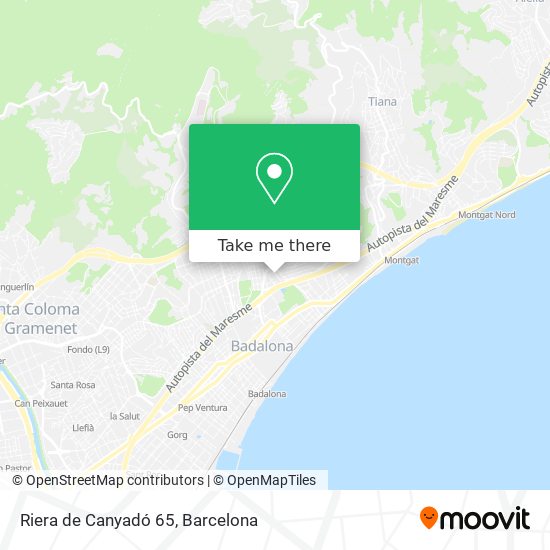 Riera de Canyadó 65 map