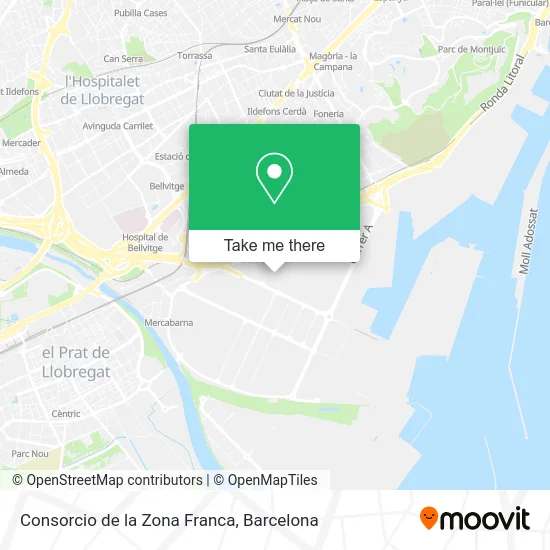 Consorcio de la Zona Franca map