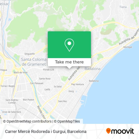 Carrer Mercè Rodoreda i Gurgui map