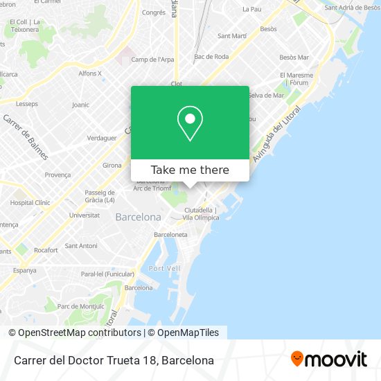 Carrer del Doctor Trueta 18 map