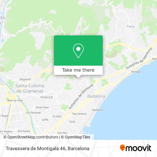 mapa Travessera de Montigalà 46