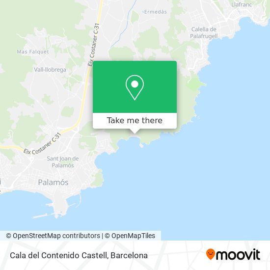 Cala del Contenido Castell map