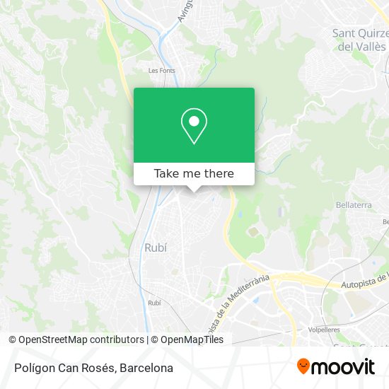 Polígon Can Rosés map