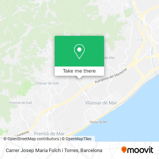 mapa Carrer Josep Maria Folch i Torres