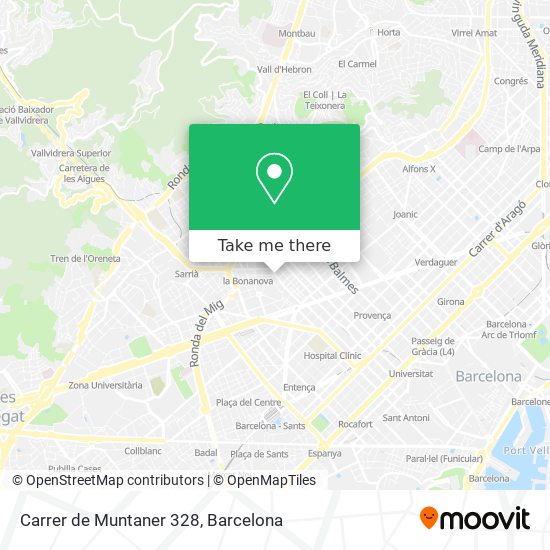 mapa Carrer de Muntaner 328