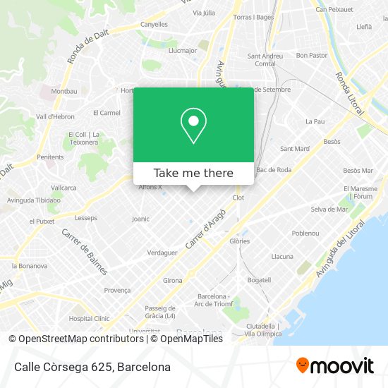 mapa Calle Còrsega 625