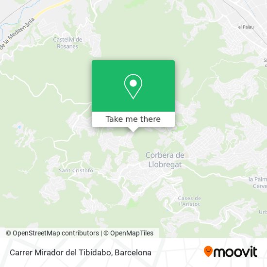 Carrer Mirador del Tibidabo map