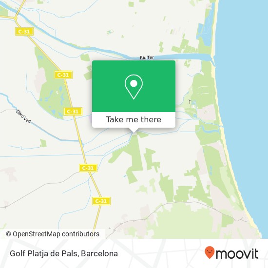 Golf Platja de Pals map