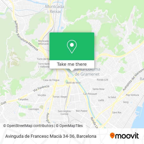 Avinguda de Francesc Macià 34-36 map