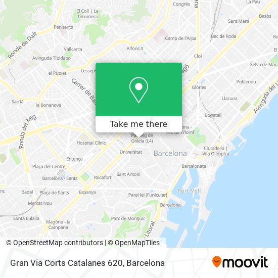 Gran Via Corts Catalanes 620 map