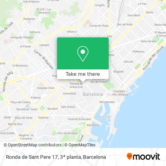 Ronda de Sant Pere 17, 3ª planta map