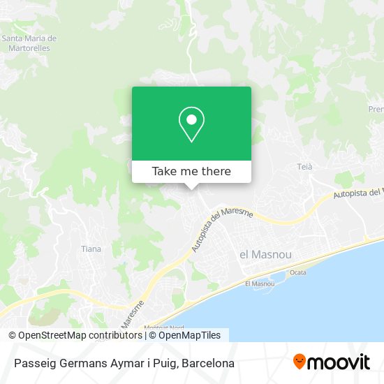mapa Passeig Germans Aymar i Puig
