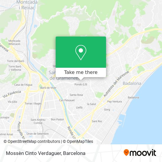Mossèn Cinto Verdaguer map