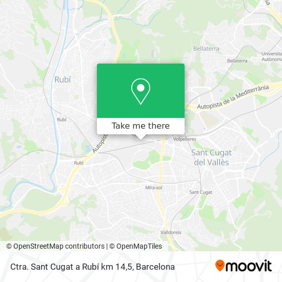 mapa Ctra. Sant Cugat a Rubí km 14,5