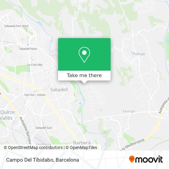 Campo Del Tibidabo map