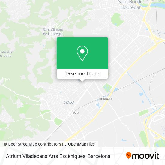 Atrium Viladecans Arts Escèniques map