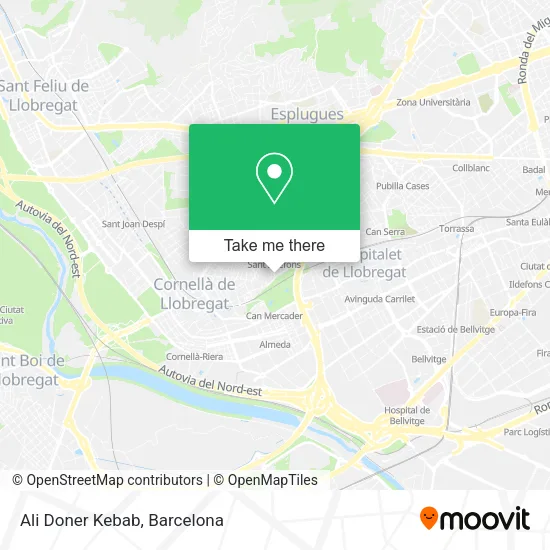 mapa Ali Doner Kebab