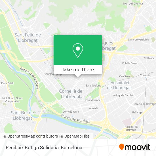 Recibaix Botiga Solidaria map