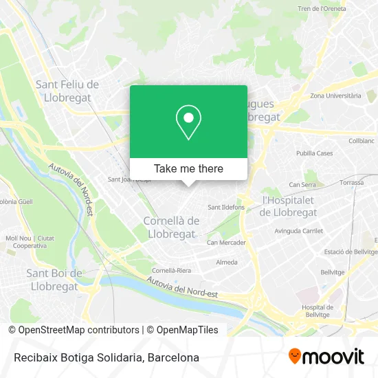 Recibaix Botiga Solidaria map