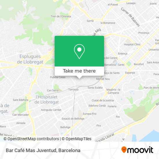 Bar Café Mas Juventud map