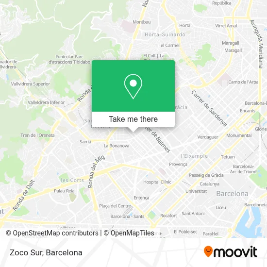 Zoco Sur map