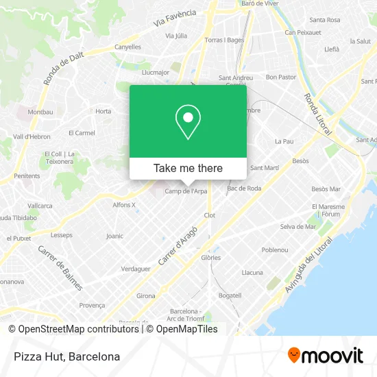 Pizza Hut map