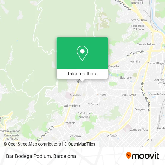 Bar Bodega Podium map