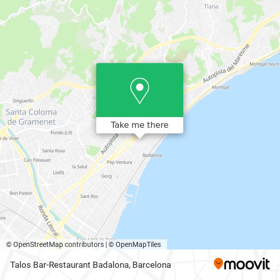 Talos Bar-Restaurant Badalona map