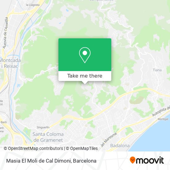 Masia El Moli de Cal Dimoni map
