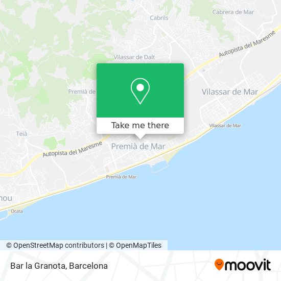 Bar la Granota map