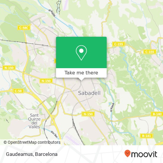mapa Gaudeamus, Carrer de la Borriana, 33 08202 Sabadell