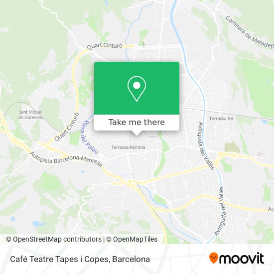 mapa Café Teatre Tapes i Copes