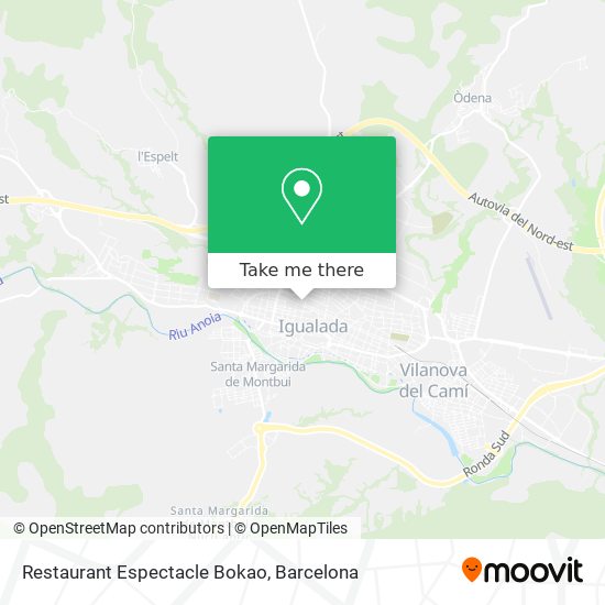 Restaurant Espectacle Bokao map