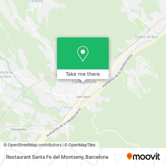 mapa Restaurant Santa Fe del Montseny