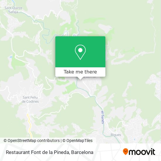 Restaurant Font de la Pineda map