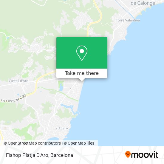 mapa Fishop Platja D'Aro