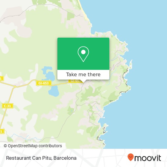 Restaurant Can Pitu, 17255 Begur map