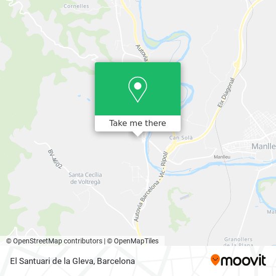 El Santuari de la Gleva map