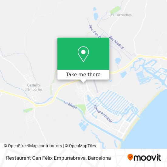 Restaurant Can Félix Empuriabrava map
