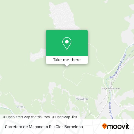 Carretera de Maçanet a Riu Clar map