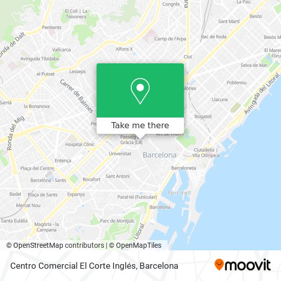 Centro Comercial El Corte Inglés map