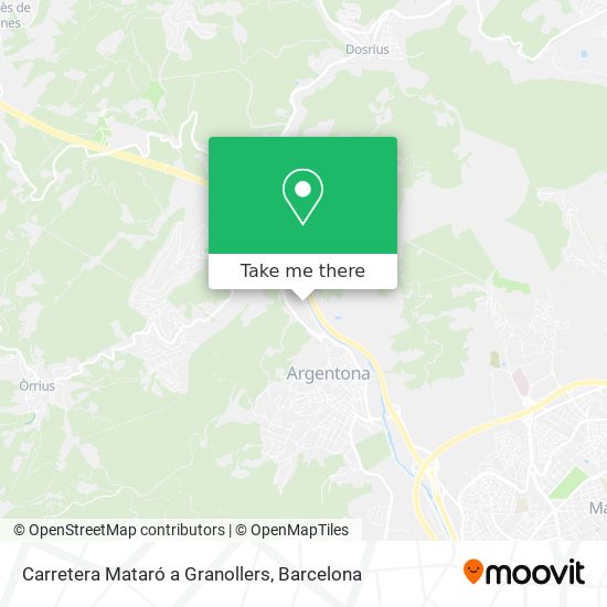 Carretera Mataró a Granollers map
