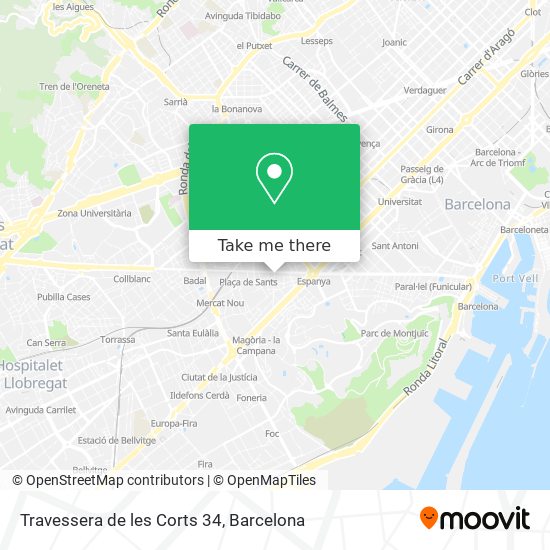 Travessera de les Corts 34 map