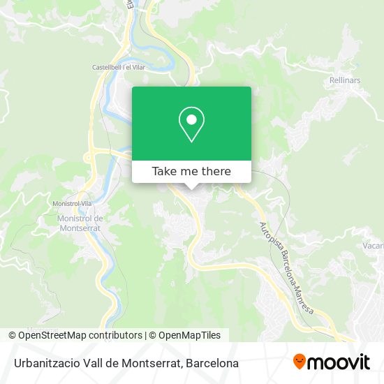 Urbanitzacio Vall de Montserrat map