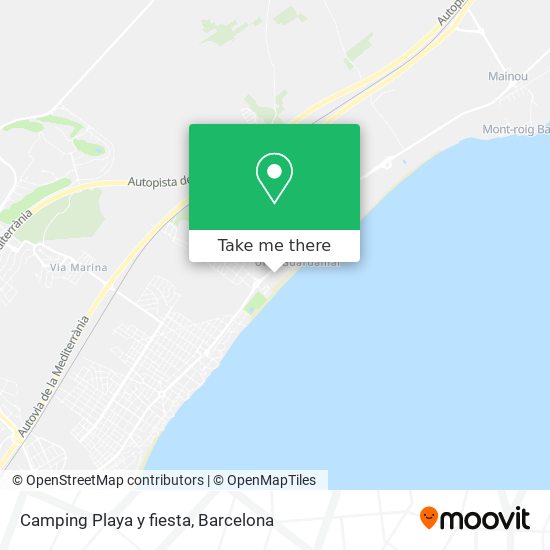 Camping Playa y fiesta map