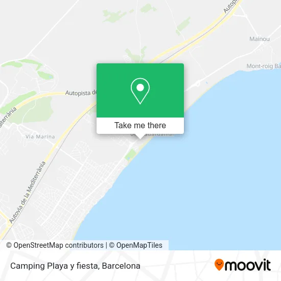 Camping Playa y fiesta map