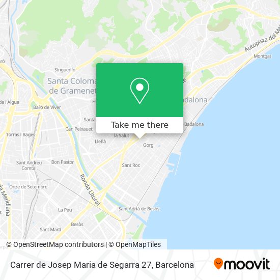 mapa Carrer de Josep Maria de Segarra 27
